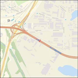 Video Billboard A in Kyiv, 5.76 x 2.88  Pivdennij mist, pravij bereg, rozpodiluvac, iz centru - 391067 scheme