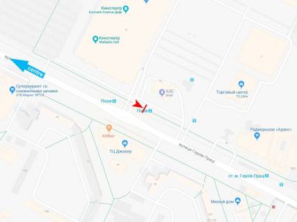 Citylight B in Kharkiv, 1,24х1,84  Geroev Truda st., 9 (2) (ostanovka Peski), iz centra scheme