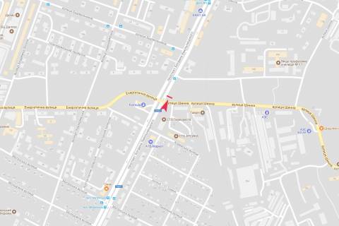 Billboard A in Dnipro (Dnipropetrovsk), 3х6  Bogdana Hmel'nickogo prosp. - Sinna st. scheme