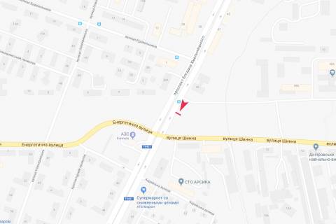 Billboard B in Dnipro (Dnipropetrovsk), 3х6  Bogdana Hmel'nickogo prosp. - Sinna st. scheme