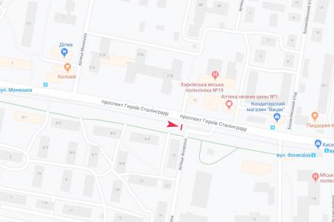 Prismatron, Prism A in Kharkiv, 3х6  Geroiv Stalingrada pr-t - Fonvizina st., 10, z centru - 382509 scheme