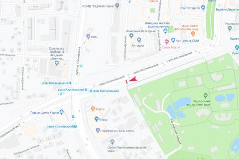 Citylight B in Kharkiv, 1,24х1,84  Klockovskij spusk (6), iz centra (paketnaa prodaza) scheme