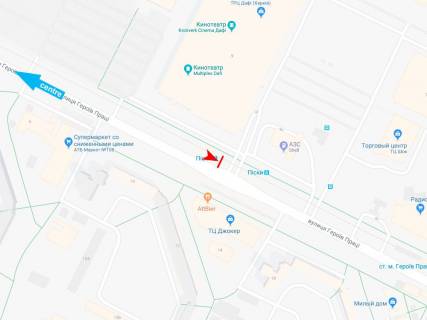 Citylight A in Kharkiv, 1,24х1,84  Geroev Truda st., 9 (1) (ostanovka Peski), iz centra scheme