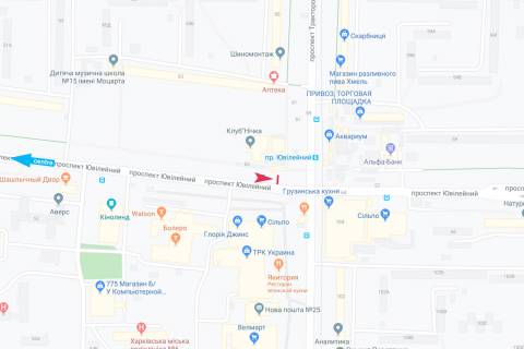 Citylight A in Kharkiv, 1,24х1,84  Ubilejnyj pr-t, 55-A (2) (ostanovka Prospekt Traktorostroitelej), iz centra scheme