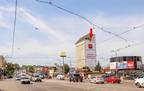 Billboard A in Vasylivka, 3х6  Privokzal'naa pl., 1 Gostinica "Ekspress" Uznyj vokzal Photo 1