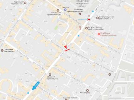 Citylight A in Kharkiv, 1,2х1,8  Puskinskaa st., 70    scheme
