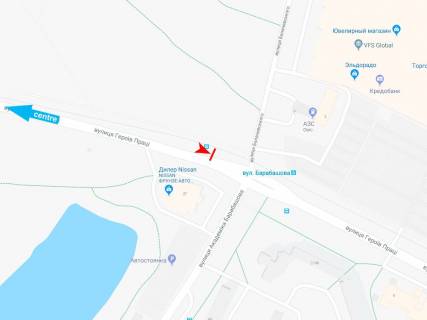Prismatron, Prism B in Kharkiv, 3х6  Geroev Truda st. (naprotiv doma No 2-G), iz centra (VIP) (Nissan) - 382436 scheme