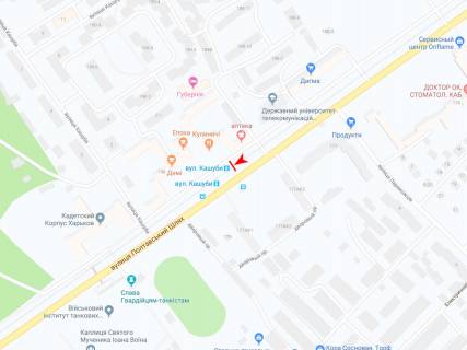 Citylight B in Kharkiv, 1,24х1,84  Poltavskij slah st., 190 (Kasubi st.. tramvaj) scheme