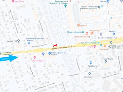 Scrolller, Scroll A in Kharkiv, 3,1х2,2  Poltavskij slah st. - Verhovskij per., iz centra - 383028 scheme