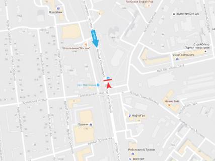 Citylight A in Kharkiv, 1,24х1,84  Klockovskaa st. - Kosmiceskaa st., 4/11 (ostanovka st. Pavlovskaa) scheme