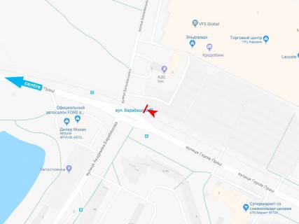 Citylight A in Kharkiv, 1,24х1,84  Geroev Truda st., 3 (ostanovka st. Barabasova), v centr scheme
