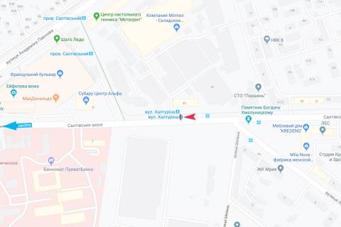 Citylight B in Kharkiv, 1,24х1,84  Saltovskoe sosse, 43 (ostanovka "Ahiezerov"), v centr scheme