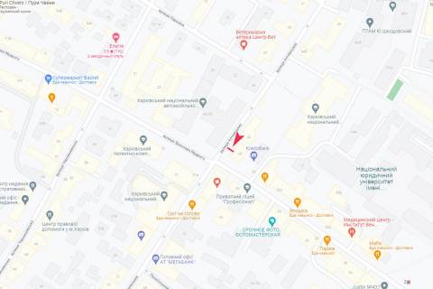 Citylight B in Kharkiv, 1,24х1,84  Alcevskih st., 40/27 scheme