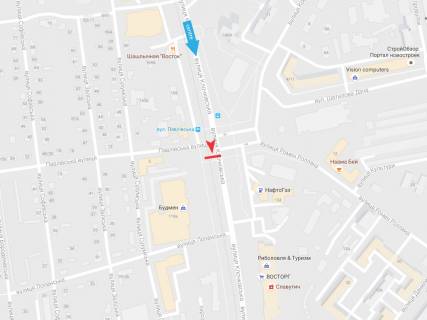 Citylight B in Kharkiv, 1,24х1,84  Klockovskaa st. - Pavlovskaa st. (ostanovka st. Pavlovskaa) scheme