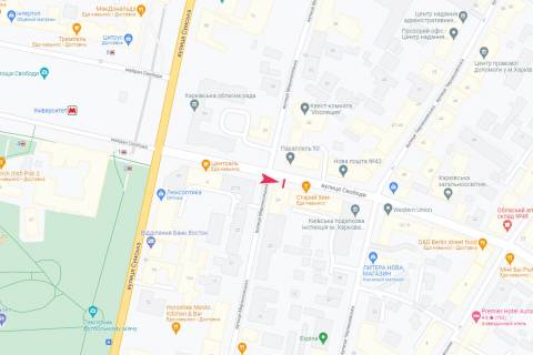 Citylight A in Kharkiv, 1,24х1,84  Svobody st., 8 scheme