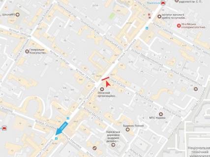Citylight B in Kharkiv, 1,2х1,8  Puskinskaa st., 64    scheme