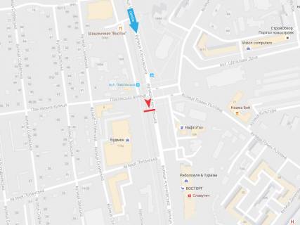 Citylight A in Kharkiv, 1,24х1,84  Klockovskaa st. 119a (ostanovka st. Pavlovskaa) scheme