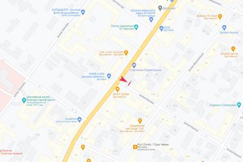 Citylight B in Kharkiv, 1,24х1,84  Karazina st. - Sumskaa st., 94 scheme