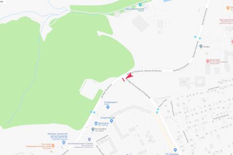 Billboard B in Dnipro (Dnipropetrovsk), 2,9х5,9  Kosmicna st. - Kosmonavta Komarova st. scheme