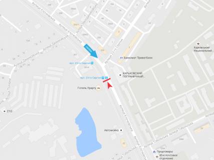 Citylight B in Kharkiv, 1,24х1,84  Klockovskaa st. 259b  (ostanovka  st. 23 avgusta  (1)) scheme