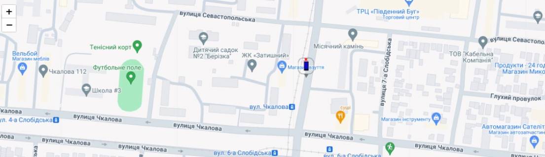 Billboard A in Mykolaiv st. 6-a Slobodskaa - st. Ckalova scheme