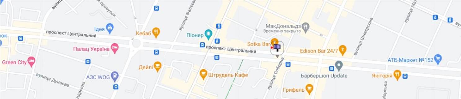 Prismatron, Prism A in Mykolaiv prosp. Central'nyj - st. Sobornaa - 499392 scheme