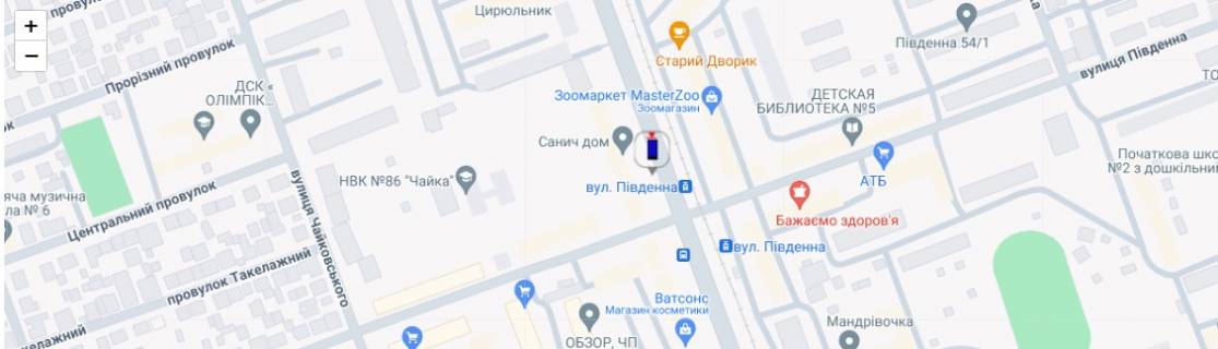 Non-Standard A in Mykolaiv prosp. Bogoavlenskij - st. Parkovaa (pered k-rom Unost') scheme