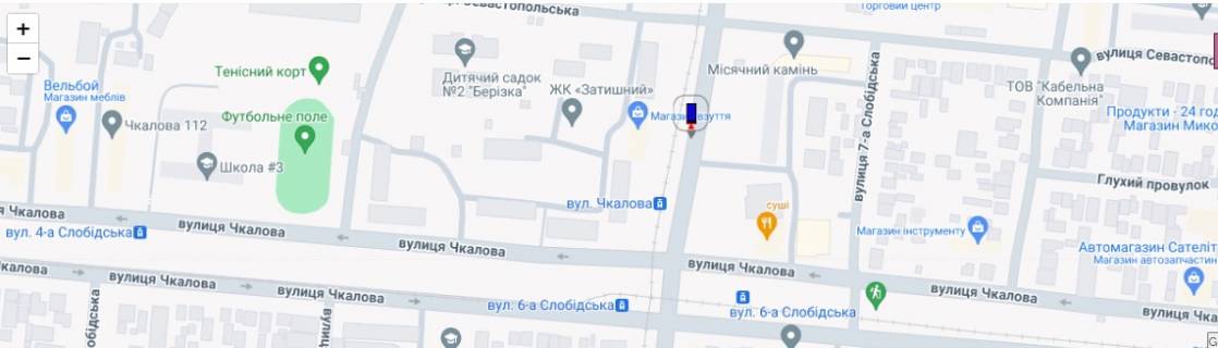Non-Standard B in Mykolaiv st. 6-a Slobodskaa - st. Ckalova scheme