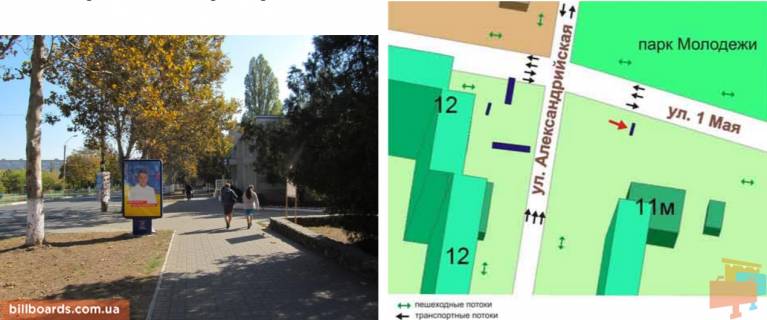 Citylight A in Chornomorsk (Illichivsk) perekrestok st. 1-go Maa, st. Aleksandrijskoj (Rajfajzen Bank Aval'), No037-A Photo 1