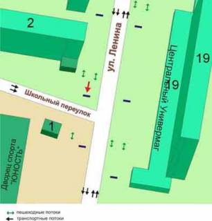 Citylight A in Chornomorsk (Illichivsk) peresecenie st. Lenina, per. Skol'nyj, No024-A scheme