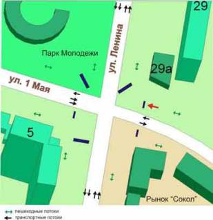 Citylight A in Chornomorsk (Illichivsk) perekrestok st. 1 Maa, st. Lenina, No028-A scheme