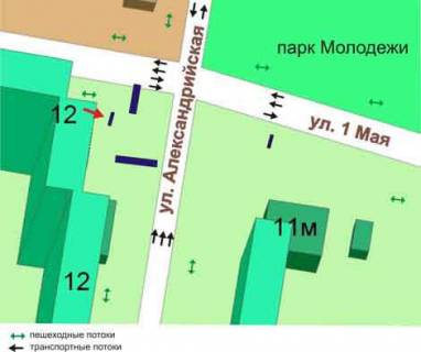 Citylight A in Chornomorsk (Illichivsk) perekrestok st. 1-go Maa, st. Aleksandrijskoj (Ukrtelekom), No038-A scheme
