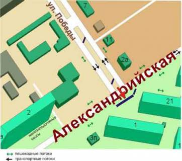 Prismatron, Prism A in Chornomorsk (Illichivsk) perekrestok st.Pobedy, st.Dancenko, No07-A3 - 57145 scheme
