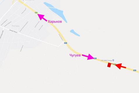 Billboard A in Kharkiv highway, 3х6  Rostovs'ka trasa -AZS AMIC Energy- u bik Harkova scheme