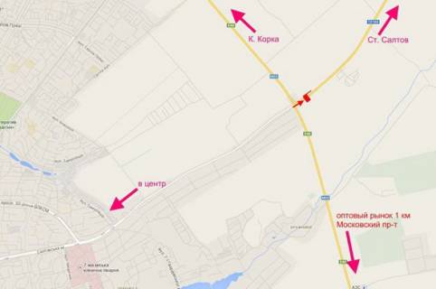 Billboard B in Kharkiv Saltivs'ke sose-rozv'azka z kil'cevou-8-viizd iz mista u bik St. Saltova scheme