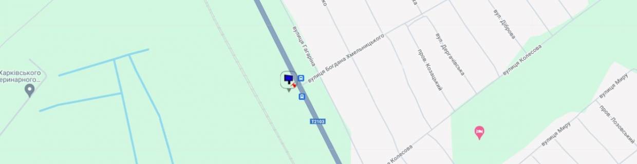 Billboard B in Kharkiv Mala Danilivka-kotedzne selise "Pole cudes"-u bik Dergaciv-verh-etazerka No2 scheme