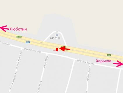 Billboard B in Kharkiv highway, 3х6  Trasa Kiiv-Harkiv-465 km-sel. Korotic bila AZS AVIA - u bik Lubotina scheme