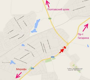 Billboard B in High, 3х6  Simferopol's'ke sose-sel. Visokij-post Policii-bila AZS "B-set'"-2-v'izd u misto scheme