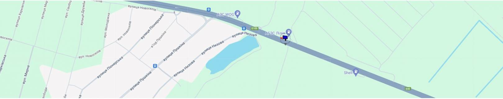 Billboard A in Korotich, 3х6  Trasa Kiiv-Harkiv-466 km-sel. Korotic-bila AZS Lilia-u bik Harkova scheme