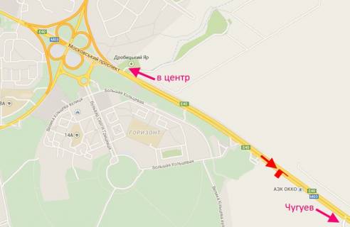 Billboard A in Kharkiv Pr-t Geroiv Harkova - Rostovs'ka trasa bila gazovoi zapravki-2 (viizd iz mista) scheme