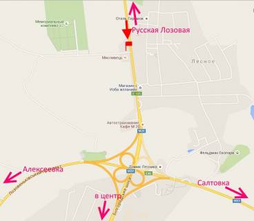 Billboard A in , 3х6  Harkivs'ke sose bila restoranu Avtogril'-Mislivec' do centru scheme