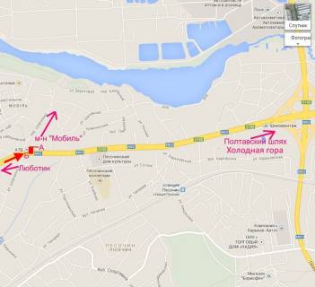 Billboard B in Pisochin Poltavs'kij slah-sel.Pisocin-prov. Sevcenka-bila marketu ATB, v centr scheme