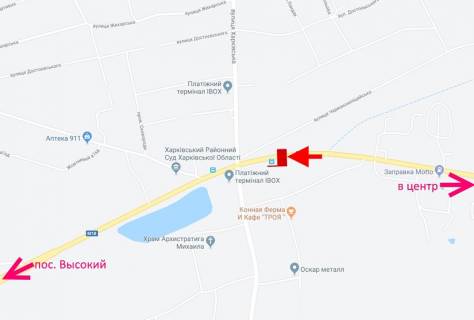 Billboard B in , 3х6  Simferopol's'ke sose-st. Harkivs'ka -povorot na Babai -praporec' No3-z centru scheme