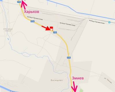 Billboard B in Kharkiv sel. Vasiseve- v r-ni st. Promislova-bila AZS Siti Grup-(u bik Zmieva) scheme