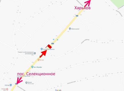 Billboard B in Merefa, 3х6  Merefa-st. Dniprovs'ka-st. Kobzara-praporec' No2-u bik Harkova scheme