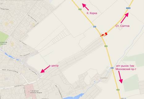 Billboard A in Kharkiv highway, 3х6  Saltivs'ke sose-rozv'azka z kil'cevou-6-viizd iz mista u bik St. Saltova scheme