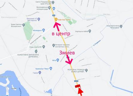 Billboard A in Bezlyudivka, 3х6  Pr-t Gagarina-sel. Bezludivka-praporec' No14 (v'izd u misto) scheme