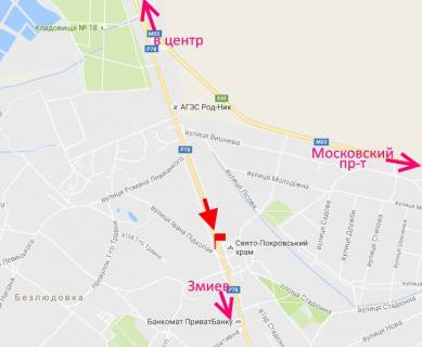 Billboard A in Bezlyudivka, 3х6  Pr-t Gagarina-sel. Bezludivka-praporec' No5 (viizd iz mista) scheme