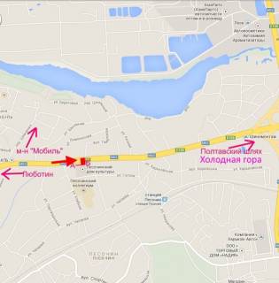 Billboard A in Pisochin, 3х6  Poltavs'kij slah-sel.Pisocin, budinok kul'turi, v centr scheme