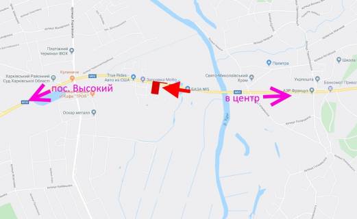 Billboard A in , 3х6  Simferopol's'ke sose-bila AZS Motto -praporec' No3-z centru scheme